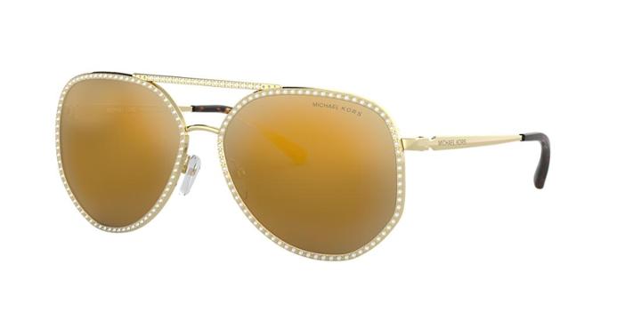 Michael Kors Mk1039b 58 Miami Gold Pilot Sunglasses