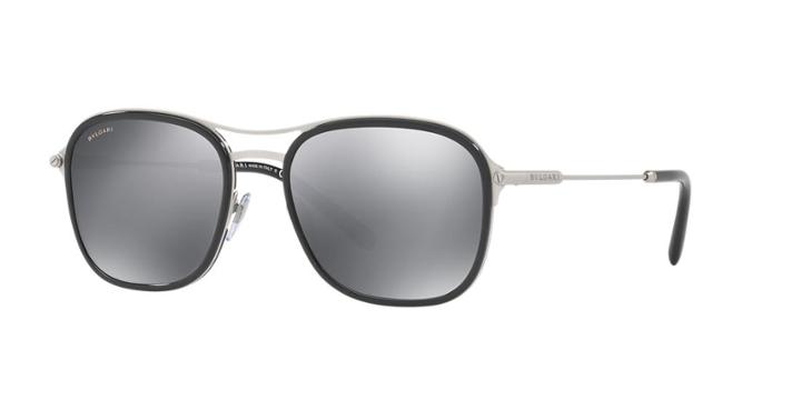 Bvlgari 56 Black Rectangle Sunglasses - Bv5041