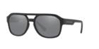 Armani Exchange Ax4074s 57 Black Matte Rectangle Sunglasses