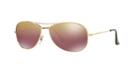 Ray-ban Gold Aviator Sunglasses - Rb3562