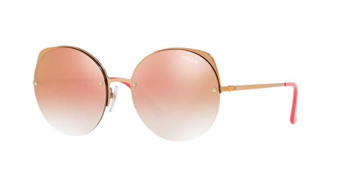 Vogue Vo4081s 55 Rose Gold Round Sunglasses