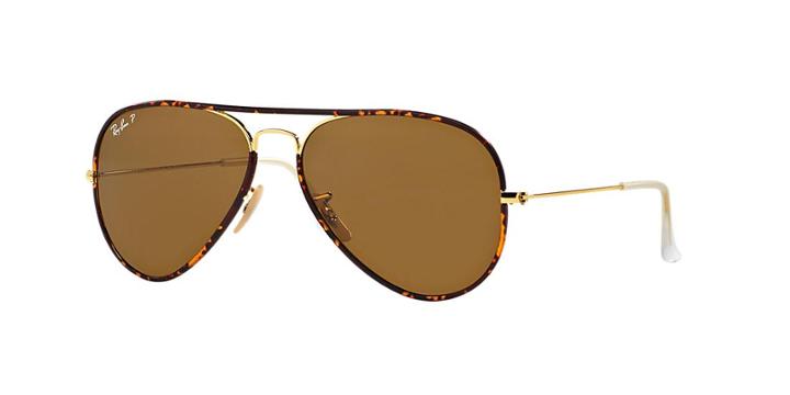 Ray-ban Aviator Full Color Gold Sunglasses - Rb3025jm 58