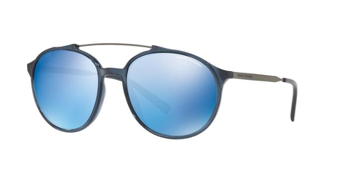 Armani Exchange Ax4069sf 57 Blue Round Sunglasses