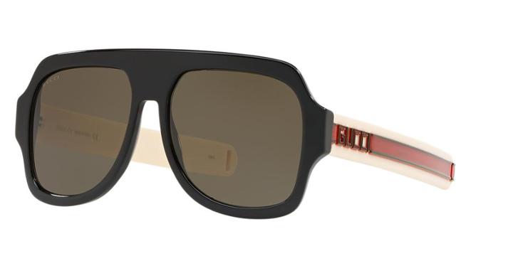 Gucci Gg0255s 59 Black Oval Sunglasses