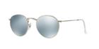 Ray-ban Round Metal Silver Matte Sunglasses - Rb3447