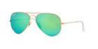 Ray-ban Aviator Gold Matte Sunglasses, Polarized - Rb3025