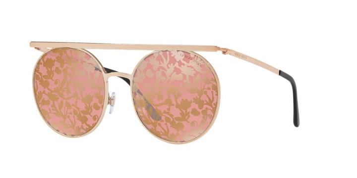 Giorgio Armani 56 Rose Gold Round Sunglasses - Ar6069