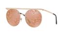 Giorgio Armani 56 Rose Gold Round Sunglasses - Ar6069