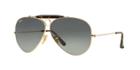 Ray-ban 62 Gold Aviator Sunglasses - Rb3138