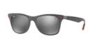 Ray-ban Rb4195m Wayfarer Lite Force Scuderia Ferrari Grey Square Sunglasses