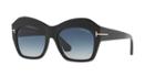 Tom Ford Emmanuelle 54 Black Square Sunglasses