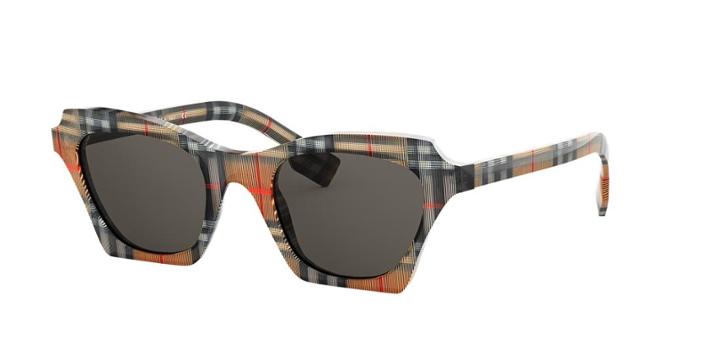 Burberry 49 Black Square Sunglasses - Be4283