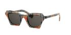 Burberry 49 Black Square Sunglasses - Be4283