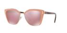 Prada Pr 56ts 57 Pink Square Sunglasses