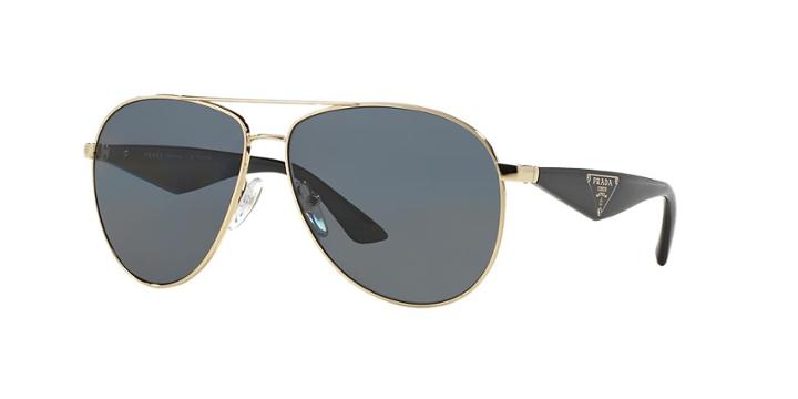 Prada Gold Aviator Sunglasses - Pr 53qs 60