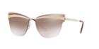 Prada Pr 12us 65 Brown Cat-eye Sunglasses