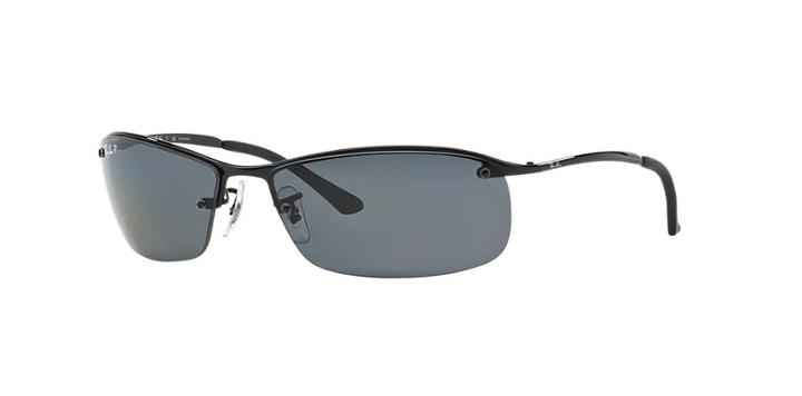 Ray-ban Black Rectangle Sunglasses - Rb3183