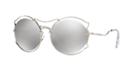 Miu Miu Mu 50ss 57 Silver Square Sunglasses