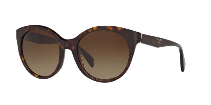 Prada Pr 23os Brown Round Sunglasses