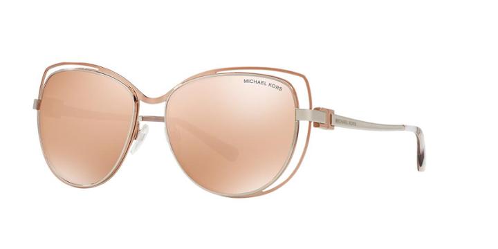 Michael Kors 58 Audrina I Rose Gold Wrap Sunglasses - Mk1013
