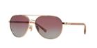 Coach Gold Aviator Sunglasses - Hc7053 58