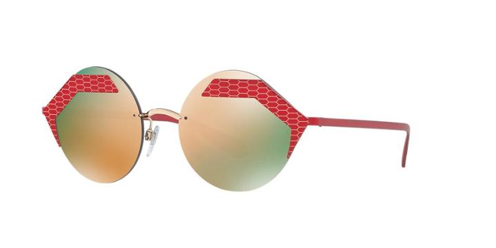 Bvlgari Serpenteyes Pink Round Sunglasses - Bv6089