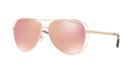 Michael Kors 58 Lai Rose Gold Pilot Sunglasses - Mk1024