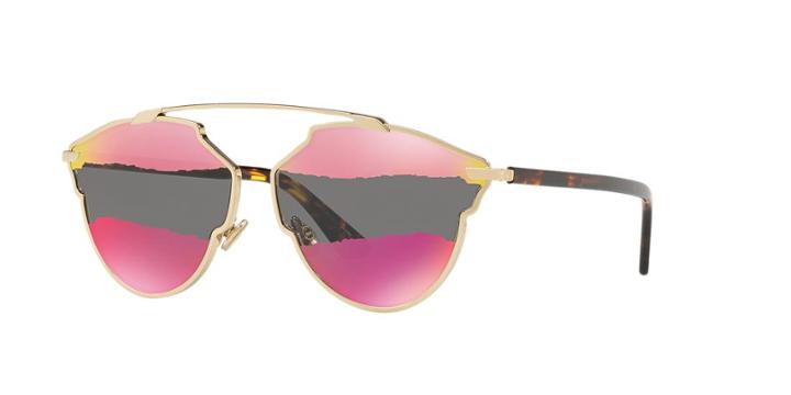 Dior Diorsoreal A 59 Gold Wrap Sunglasses