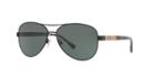 Burberry Black Matte Pilot Sunglasses - Be3080