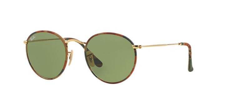 Ray-ban Round Metal Brown Sunglasses - Rb3447jm