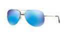 Prada Linea Rossa Ps 50rs Gold Aviator Sunglasses