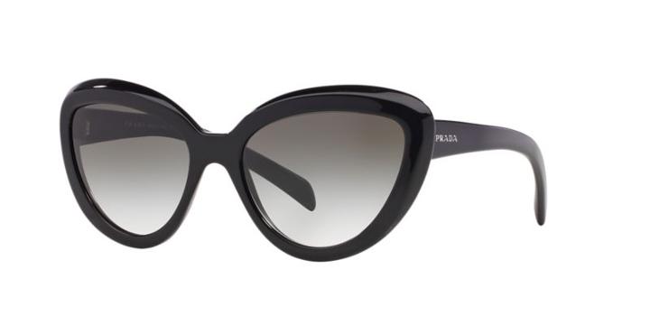 Prada Pr 08rs 57 Black Cat Sunglasses