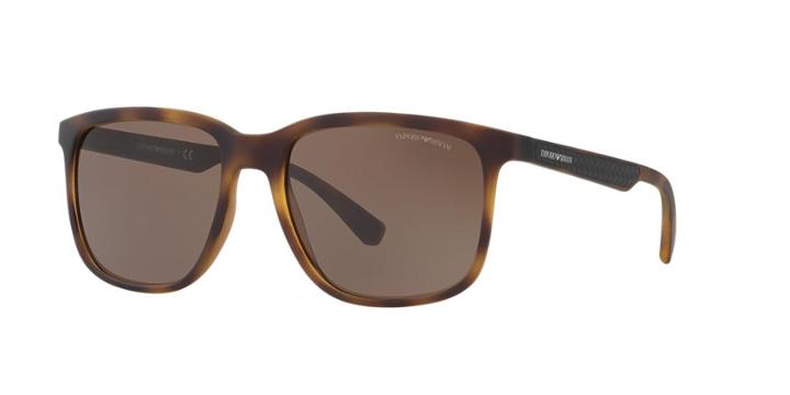 Emporio Armani Ea4104f 58 Brown Square Sunglasses