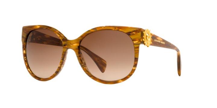 Alexander Mcqueen Amq4247/s Brown Cat Sunglasses