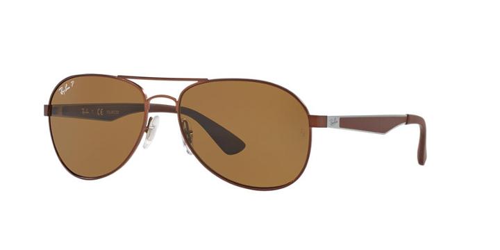 Ray-ban Brown Aviator Sunglasses - Rb3549