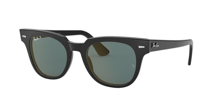 Ray-ban 50 Meteor Black Square Sunglasses - Rb2168