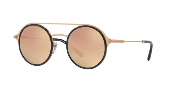 Bvlgari 50 Black Round Sunglasses - Bv5042