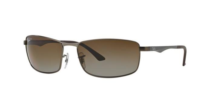 Ray-ban Gunmetal Matte Rectangle Sunglasses - Rb3498