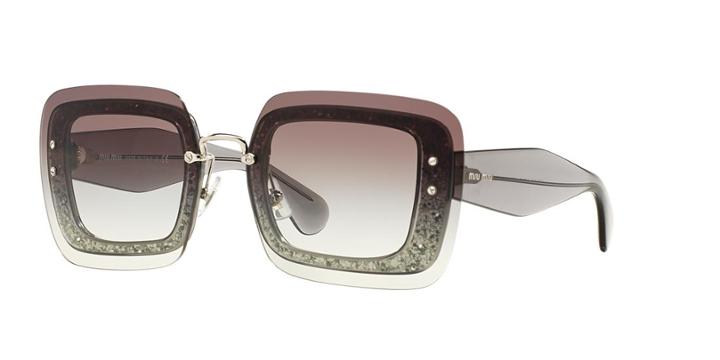 Miu Miu Grey Square Sunglasses - Mu 01rs