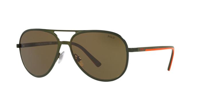 Polo Ralph Lauren Green Aviator Sunglasses - Ph3102