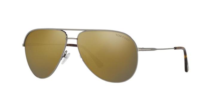 Tom Ford Gunmetal Aviator Sunglasses - Ft0466