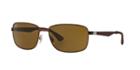 Ray-ban Brown Square Sunglasses - Rb3529