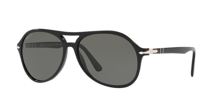 Persol 59 Black Pilot Sunglasses - Po3194s