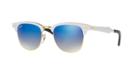 Ray-ban Clubmaster Aluminum Silver Square Sunglasses - Rb3507