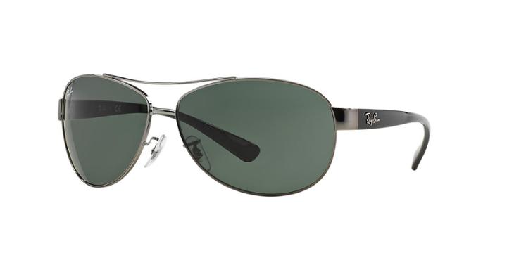 Ray-ban Gunmetal Aviator Sunglasses - Rb3386