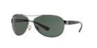 Ray-ban Gunmetal Aviator Sunglasses - Rb3386