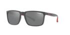 Arnette 58 Stripe Grey Rectangle Sunglasses - An4251