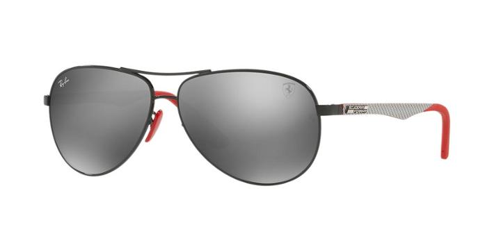 Ray-ban Rb8313m Scuderia Ferrari Black Aviator Sunglasses