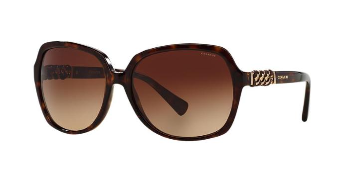 Coach Tortoise Square Sunglasses - Hc8155q