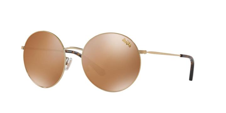 Coach 56 Gold Round Sunglasses - Hc7078